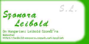 szonora leibold business card